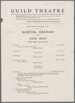 Martha Graham and Dance Group program