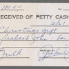 Stapled packets of petty cash receipts from Lou Reed's 1973 tour