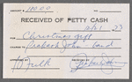 Stapled packets of petty cash receipts from Lou Reed's 1973 tour