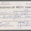 Stapled packets of petty cash receipts from Lou Reed's 1973 tour