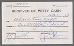 Stapled packets of petty cash receipts from Lou Reed's 1973 tour