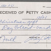 Stapled packets of petty cash receipts from Lou Reed's 1973 tour