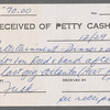 Stapled packets of petty cash receipts from Lou Reed's 1973 tour