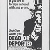 If you are a foreign national with AIDS or HIV, Uncle Sam wants you DEAD OR DEPORTED