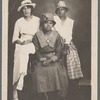Group Portrait, three women wearing hats 