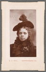 Portrait of a woman with feathered hat 