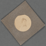 Portrait of a woman in circle frame