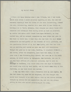 Willa Cather literary manuscripts