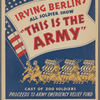 Poster for the stage production This is the Army