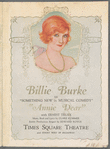 Fold-out advertising pamphlet for the stage production Annie Dear with inset image of Billie Burke