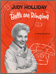 Cover of souvenir program for the stage production Bells are Ringing with inset photograph of Judy Holliday