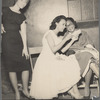 Candid view of actress Dorothy Dandridge with two unidentified women