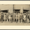 View of beauty contestants at the Pacific Beach Club beauty contest, near Huntington Beach, California