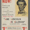 Poster for the stage production Abe Lincoln in Illinois