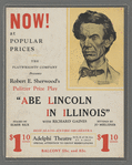 Poster for the stage production Abe Lincoln in Illinois