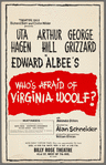 Poster for the stage production Who's Afraid of Virginia Woolf? at the Billy Rose Theatre