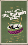 Poster for the stage production The Birthday Party at the Booth Theatre