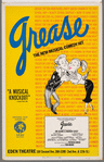Poster for the stage production Grease at the Eden Theatre