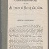Convention of the Freedmen of North Carolina, Official Proceedings