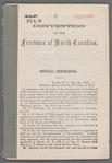 Convention of the Freedmen of North Carolina, Official Proceedings