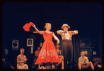 Judy Holliday [center] and unidentified others in the stage production Bells Are Ringing