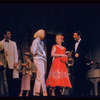 Judy Holliday, Sydney Chaplin [center] and unidentified others in the stage production Bells Are Ringing
