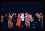 Judy Holliday [center] and unidentified others in the stage production Bells Are Ringing