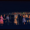 Judy Holliday, Sydney Chaplin [left] and unidentified others in the stage production Bells Are Ringing