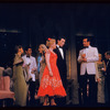 Judy Holliday, Sydney Chaplin [center] and unidentified others in the stage production Bells Are Ringing