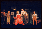 Judy Holliday [center] and unidentified others in the stage production Bells Are Ringing