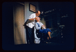 Bernie West and Judy Holliday in the stage production Bells Are Ringing