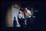Judy Holliday and Bernie West in the stage production Bells Are Ringing