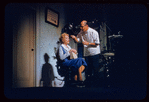 Judy Holliday and Bernie West in the stage production Bells Are Ringing