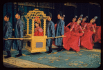 Miyoshi Umeki [center] and unidentified others in the stage production Flower Drum Song