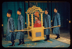Miyoshi Umeki [center] and unidentified others in the stage production Flower Drum Song