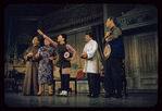 Keye Luke, Juanita Hall, Miyoshi Umeki, Conrad Yama and unidentified other in the stage production Flower Drum Song