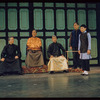 Keye Luke [center], Miyoshi Umeki [right] and unidentified others in the stage production Flower Drum Song