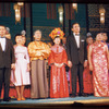 Arabella Hong [far left], Pat Suzuki [third from left], Keye Luke [fourth from left], Miyoshi Umeki [fourth from right], Ed Kenney [third from right], Juanita Hall [second from right], Conrad Yama [far right] and unidentified others in the stage production Flower Drum Song