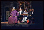 Keye Luke, Ed Kenney, Miyoshi Umeki, Conrad Yama and unidentified other in the stage production Flower Drum Song