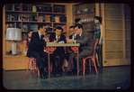 Jack Soo [center] and unidentified others in the stage production Flower Drum Song