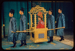 Miyoshi Umeki [center] and unidentified others in the stage production Flower Drum Song