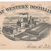 Whiskey label of the Great Western Distilling Co., Peoria, Illinois