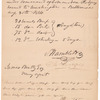 Invoice for Whiskey, beef, pork, etc., Baltimore, Maryland