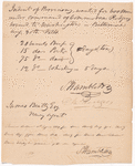 Invoice for Whiskey, beef, pork, etc., Baltimore, Maryland