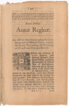 Printed bill for the "Encouraging the Consumption of Malted Corn and for the better Preventing the Running of French and foreign Brandies"