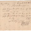 Receipt for Bordeaux Brandy signed by Issac Coch, at New York