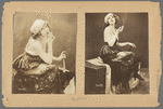 Publicity photograph of Ina Claire smoking a cigarette for the stage production The Gold Diggers