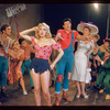 Carmen Alvarez, Edie Adams, Peter Palmer, Tina Louise, Al Nesor and unidentified others backstage during the stage production Lil' Abner