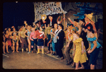 Joe E. Marks, Charlotte Rae, Peter Palmer, Stubby Kaye [center] and unidentified others in the stage production Lil' Abner