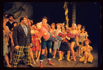 Bern Hoffman, Joe E. Marks, Peter Palmer, Billie Hayes, Wynne Miller and unidentified others in the stage production Lil' Abner